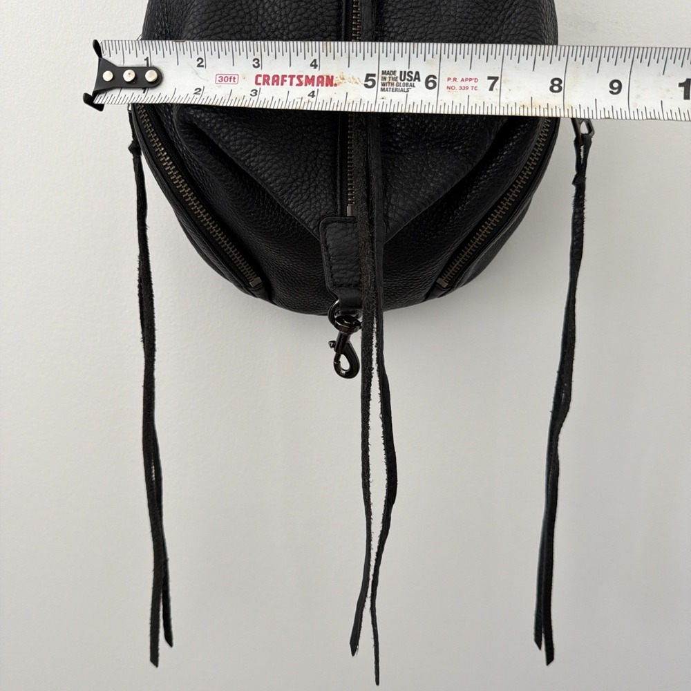Rebecca Minkoff Julian Backpack Women Medium Black NWOT Pebbled Leather Tassel - Picture 7 of 11